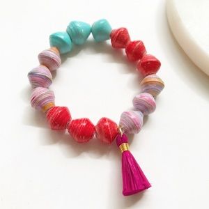Unicorn Cotton Candy Beaded Bracelet